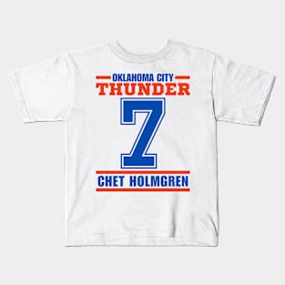 Oklahoma City Thunder Holmgren 7 Basketball Player Kids T-Shirt